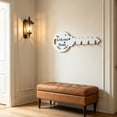thumbnail image 6 of Wooden Key Holder Wall Mounted Key Rack With 4 Hooks Welcome Home Key Shaped Farmhouse Entryway Decorative Organizer, 6 of 6