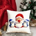 thumbnail image 2 of SDNall Christmas Home Decor, Christmas Cushion Covers, Sofa Cushion Covers, Funny Home Decor, Christmas Funny Print Pillowcase Linen Sofa Cushion Cover Home Decor Cushion Cover Family Pillowcase, 2 of 9