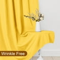 thumbnail image 4 of XWZO Yellow Sliding Glass Door Curtains Pack of 2 for Parties, Soft Elegant Photography Backdrop Wide Window Curtain Set with Rod Pockets for Ceremony/Stage/Birthday Decorations, 5ft x 8ft, 4 of 8