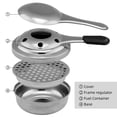 thumbnail image 4 of Yeacher 2 Pcs Cadre Réglable Mini Fourneau Brûleur en Acier Inoxydable pour Plein Air Randonnée Sac à Dos Pique-Nique Randonnée Camping Ou Four Ménager pour Fondue Mini Fondue Chinoise, 4 of 8