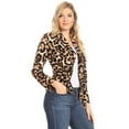 thumbnail image 2 of Women's Casual Print Fitted Open Front Long Sleeves Office Blazer Jacket, 2 of 6