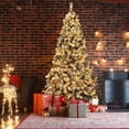 thumbnail image 4 of Árbol de Navidad artificial de 24 pulgadas, clásico pino navideño con base de metal sólido y copo de nieve sin iluminación., 4 of 6