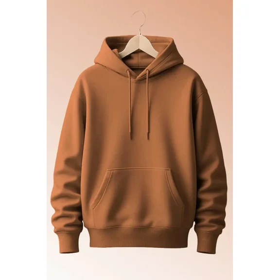 FactoryCart Men Brown Hoodie for Winter