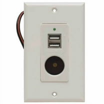 Magnadyne Boat Wall Mount USB Charger WCP-12V-B | 12V Ports