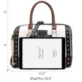 thumbnail image 3 of Shiny Patent Faux Leather Handbags Barrel Top Handle Satchel Bag Shoulder Bag for Women, 3 of 3