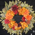 thumbnail image 1 of Kmise 26 Coronas De Otoño Para Puerta De Entrada Exterior, Decoración Vívida De Acción De Gracias, Corona Con Hortensias, Decoraciones De Otoño Para El Hogar, Halloween, Acción De Gracias, 1 of 5