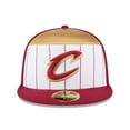 thumbnail image 2 of Men's New Era  White/Wine Cleveland Cavaliers 2025 NBA Tip Off Split Panel 59FIFTY Fitted Hat, 2 of 5