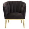 thumbnail image 2 of ACME Colla Sloped Arm Tufted Accent Chair in Black and Gold, 2 of 6
