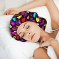 thumbnail image 6 of Kdxio Colorful Hearts Pattern Satin Bonnet Silk Bonnet Hair Bonnet for Sleeping Hair Bonnets for Women Curly Natural Hair, 6 of 6