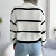 thumbnail image 4 of Lantern Sleeve Knitwear, Machine Washable Striped Knitwear Breathable Easy To Pair For Autumn Winter ANGGREK JB1711, 4 of 7