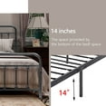 thumbnail image 5 of alazyhome Simple Vintage California King ​Metal Platform Bed Frame, Easy-Assembly, Black Silver, 5 of 6