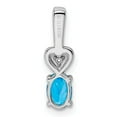 thumbnail image 4 of FB Jewels Sterling Silver Rhodium-plated Light Swiss Blue Topaz & Diam. Pendant, 4 of 4