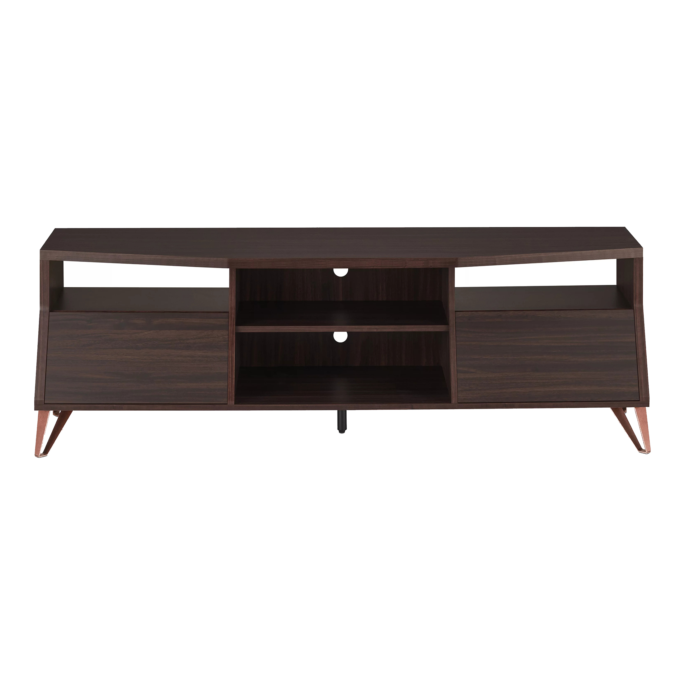 Furniture of America Otis TV Stand with 2 Drawers for TV up to 63", Brown
