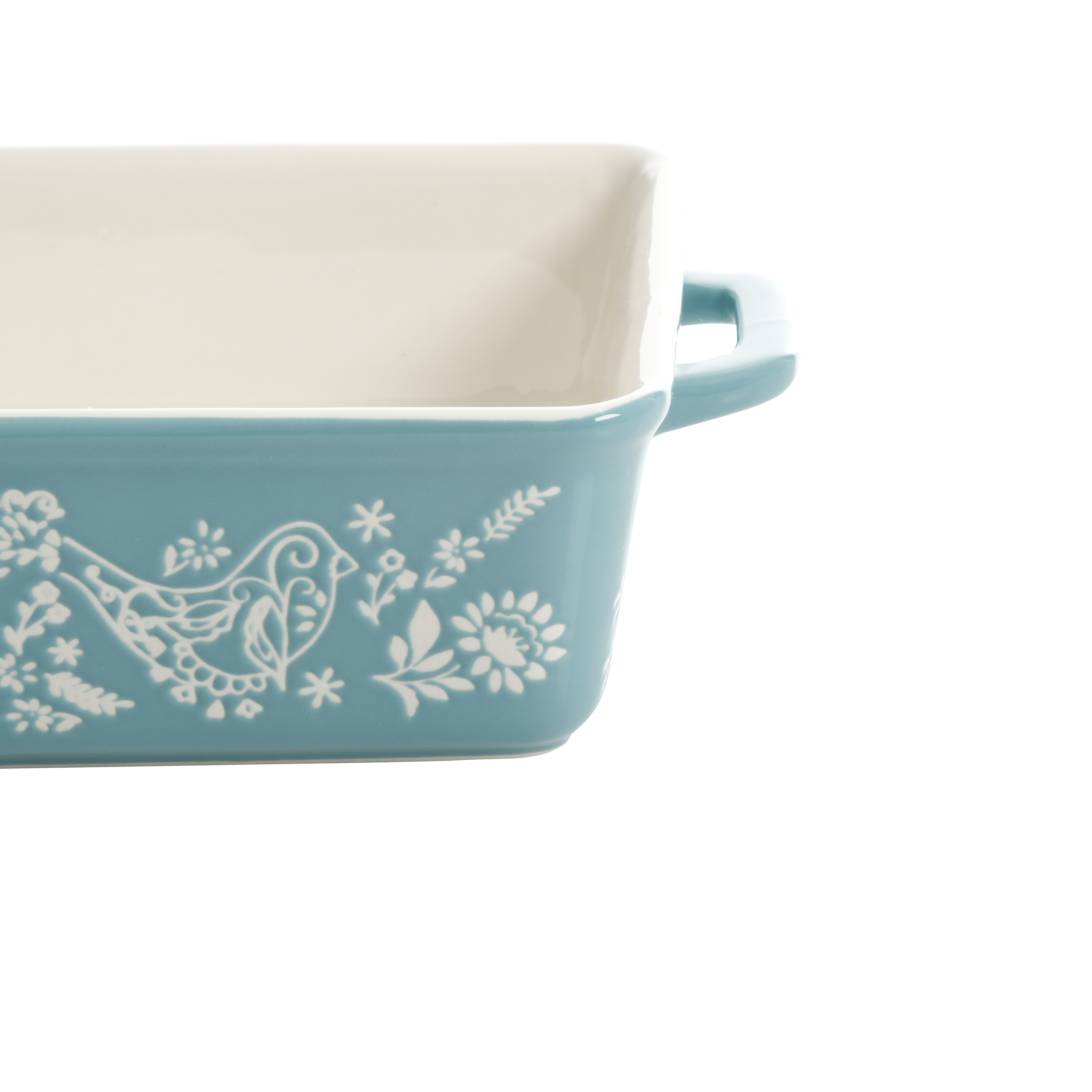The Pioneer Woman Sweet Romance Blossoms Red, Teal 2-Piece Rectangular Ceramic Baking Dish - image 4 of 11