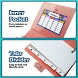 3x5 Lined Index Cards with Ring Binder Holder and Dividers, 100 Ruled ...