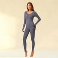 thumbnail image 6 of VISALY Women's Thermal Long Sleeve Shirts Crew Neck Tight Fitted Casual Going Out Stretchy Basic Tee Shirts Slim Fitted Tops Lightweight Base Layer Soft Warm Undershirts Baselayer Grey L, 6 of 7