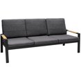 thumbnail image 4 of Afuera Living 4-Piece Modern Fabric Outdoor Sofa Seating Set in Dark Gray, 4 of 9