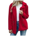 thumbnail image 2 of NAFUU Women's Fashion Winter Coats Womens Jackets Fuzzy Warm Coat Solid Color Casual Button Down Jacket Long Sleeve Outwear With Pockets Women Warm Jackets, 2 of 8