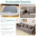 thumbnail image 7 of LUCKHAO 71" Loveseat Sofa, Corduroy Cloud Couch Boneless Sofa with Tilted Armrests, , 2-Seater Sofa with Throw Pillows, Upholstered Deep Seat, No Assembly Required, Camel, 7 of 7