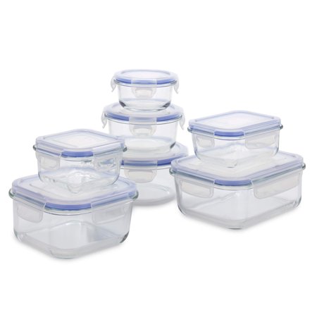 1790 Glass Food Storage Containers with Lids, Glass Meal Prep Containers, Airtight Glass