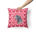 thumbnail image 2 of Carolines Treasures SS4506PW1414 Irish Wolfhound Hearts Love and Valentines Day Portrait Fabric Decorative Pillow, 2 of 4