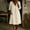 Beige women v neck flowy dress a1, variant on Uscallm Women's V Neck 3/4 Sleeve Flowy Casual Mini Dresses Solid Loose Fit Summer Holiday Beach Party Sundresses, Black L