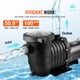 thumbnail image 5 of VEVOR Bomba de piscina sobre el suelo, 1,5 HP, 100 GPM Bomba de piscina de una sola velocidad, 110 V/240 V 3450 RPM 50,9 pies de cabeza máxima con cesta de filtro, para piscinas sobre el suelo, 5 of 9