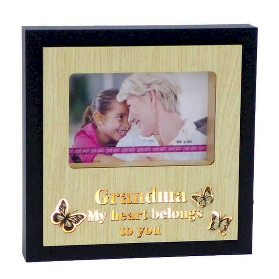 8.5 x 8.5"LED 'Grandma My Heart Belongs To You' Holds 4 x 6" Photo Frame