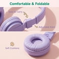 thumbnail image 5 of Kids Headphones, Ear Headphones for Kids, Wired Headphones with Microphone, Adjustable over Ear Headphones for Kids, Girls, Boys, Children, Cord 3.5mm Jack Wired for School Tablet (Purple), 5 of 5