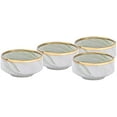 thumbnail image 6 of Fine China Artisan Marbled 16pc Dinner Set, Green with Gold, 6 of 7