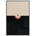 thumbnail image 2 of PixonSign Framed Canvas Wall Art Geometric Black Curve Color Blocks Red Semicircle Abstract Print Minimalism Contemporary Nordic Decoration for Living Room, Bedroom, Office - 16"x24" White, 2 of 5