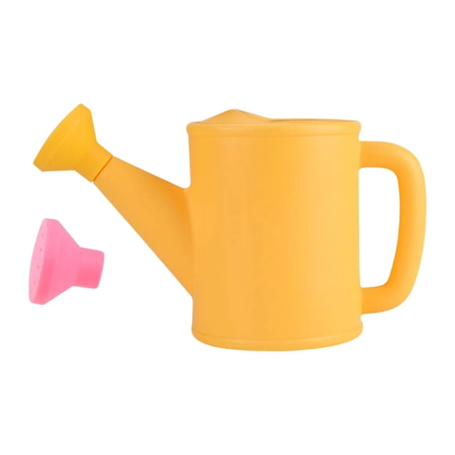 Regadera pequeña con aspersor de 700 ml para plantas de interior, ideal para playa, para niños y niñas. Amarillo