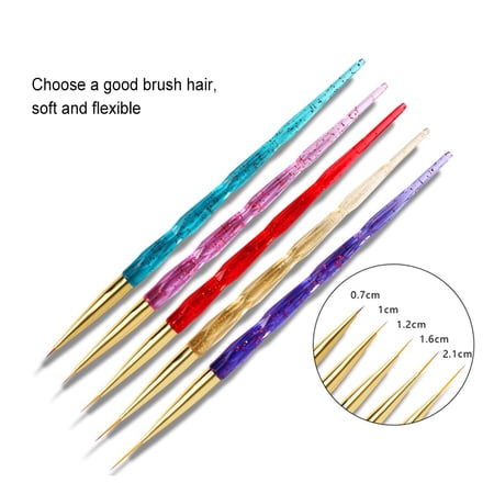 5 Pieces Manicure Brushes Pedicure Acrylic Gel Brush Pedicure Tool DIY