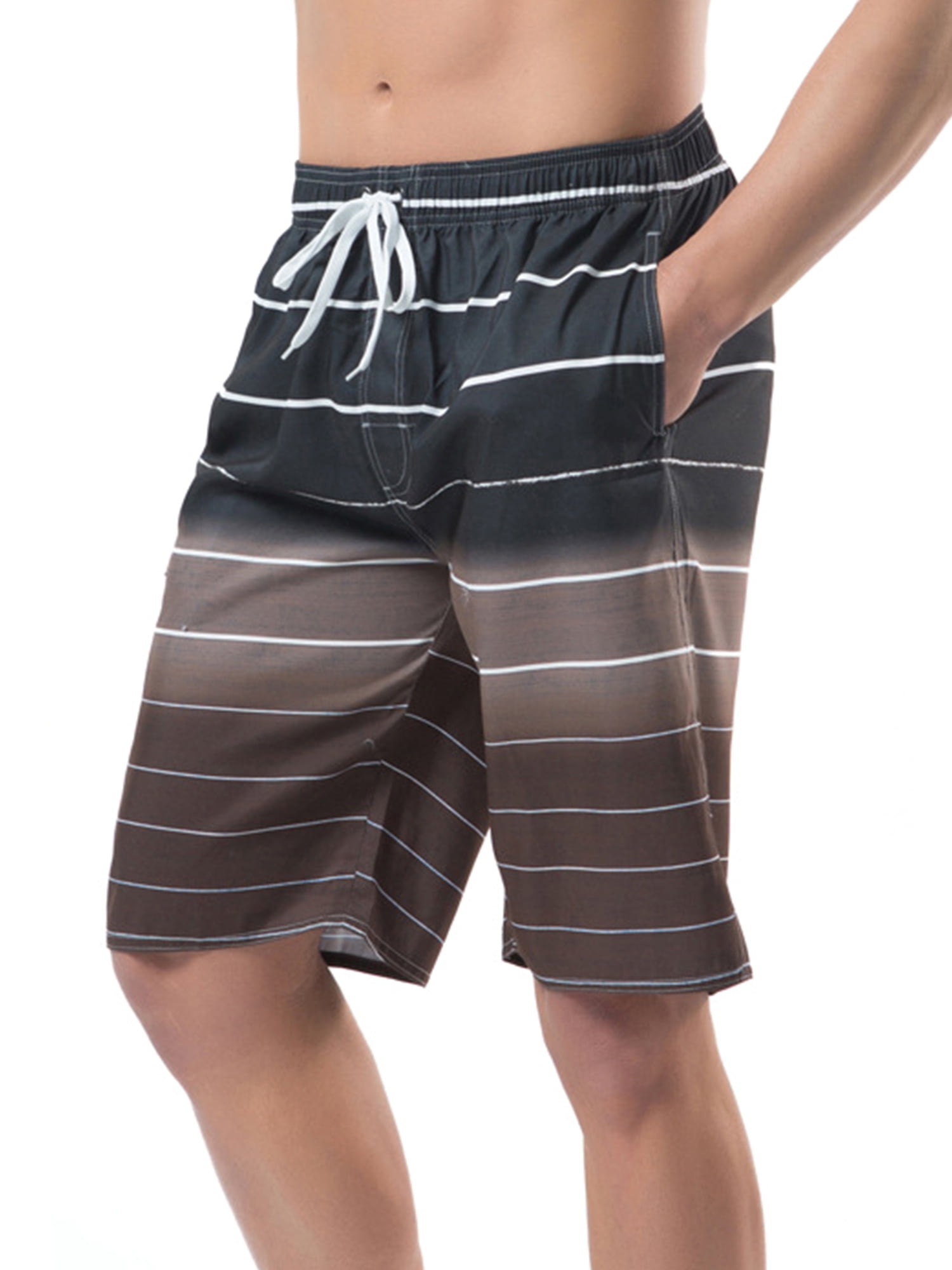 Splashing Ink Mans 3D Print Graphic Quick Dry Swim Trunks Board Shorts Cotton Beach Shorts