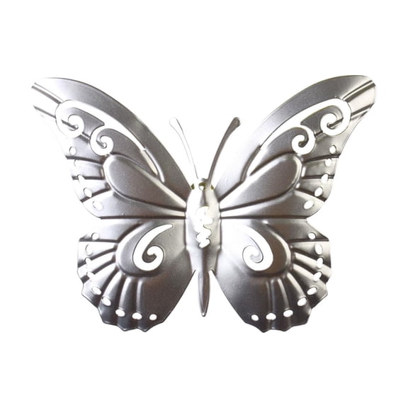 Fareti Metal Butterfly Wall Decor, Exquisite Outdoor Wall Art Sculpture Hanging Decoration for Outside Garden Balcony Fence Courtyard Farm Exterior Decorations