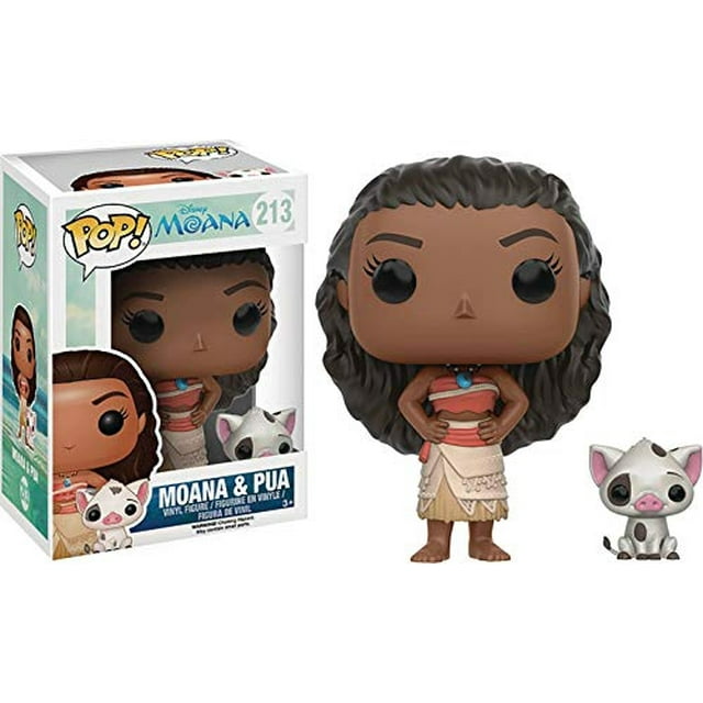 ¡Funko Pop! Disney: Moana - Figura de vinilo Moana y Pua (incluido con caja de protección de caja pop) Funko Disney Moana