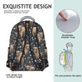 thumbnail image 5 of Highland Cow and Flower Print Backpack for School, Cute School Bag with Adjustable Shoulder Straps and Padded Back, 15.3"x11"x7.1", 5 of 5