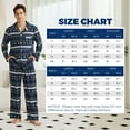 thumbnail image 5 of Vulcanodon Mens Fleece Pajama Set, Ultra Soft Warm Long Sleeve Prints Sleepwear Cozy Button Down Pjs for Men(NAVY RHOMBUS, S), 5 of 5