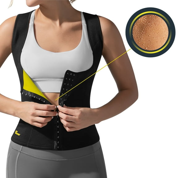 Hot Shapers Cami Hot Waist Cincher - Women's Belly Fat Burn Sweat Slimming Vest