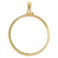 thumbnail image 3 of Wideband Distinguished Coin Jewelry 14k Polished 37.0mm x 2.85mm Screw Top Coin Bezel Pendant, 3 of 4