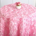 thumbnail image 3 of POINTERTECK 120cm Ronde 3D Tissu Rose Nappe Table Couverture Mariage Banquet Fête Décor, 3 of 10