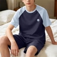thumbnail image 5 of Amidoa Boys 2 Piece Outfits Summer Clothes Cute Printed T Shirt Graphic Short Sleeves Casual Shorts Kids Clothing Sets Blue Size 14, 5 of 6