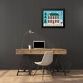thumbnail image 4 of Mullan, Michael 24x20 Black Modern Framed Museum Art Print Titled - Jolly Holiday Home on Blue, 4 of 5
