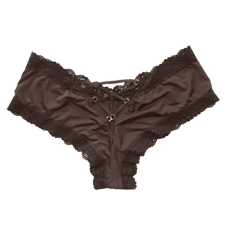 

Female Lace Panty Coffee Knickers Briefs 1-Pack