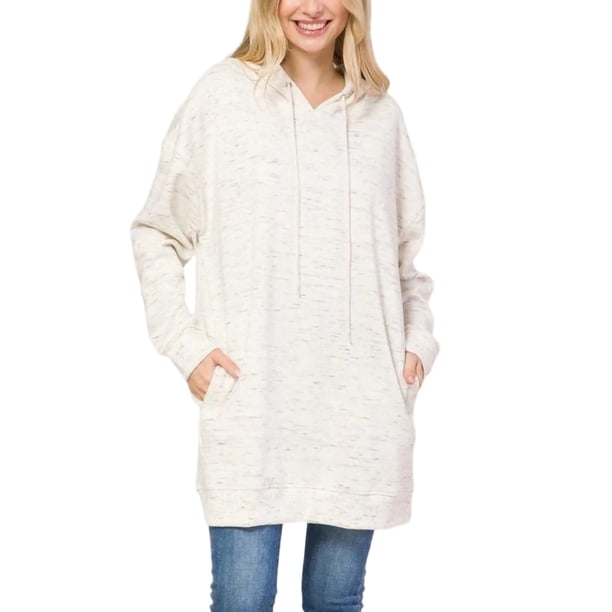 UKAP Tops con capucha para mujer Sudaderas con capucha con cordón Jersey de manga larga Mini sudadera cómoda Vestido deportivo