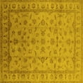 thumbnail image 1 of Ahgly Company Indoor Square Oriental Yellow Industrial Area Rugs, 6' Square, 1 of 4