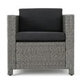 thumbnail image 3 of Cascada Outdoor 7 Seater Sofa Chat Set with Cushions, Mix Black and Dark Gray, 3 of 20