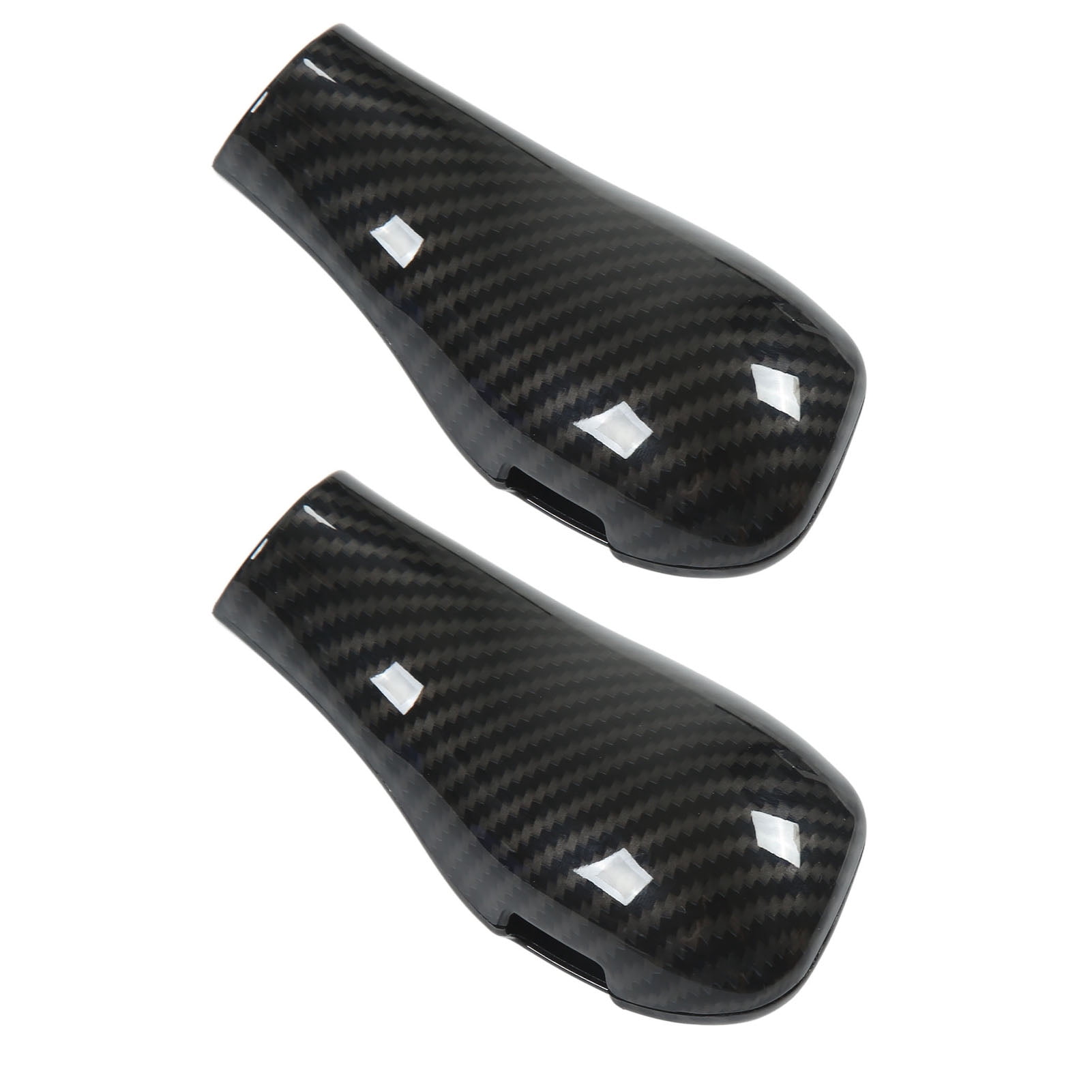 Elowen Gear Knob Cover Trim Car Shifter Protector, Gear Shift Knob Cap Carbon Fiber Style for LHD