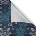 thumbnail image 3 of Ambesonne Snowflake Kitchen Curtains, Winter Holiday Theme, 55"x39", Sea Green Pale Blue, 3 of 3