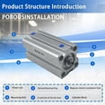 thumbnail image 3 of Pneumatic Pneumatic Small Thin Cylinder Aluminum Pneumatic Air Cylinder for Pneumatic and Hydraulic Systems SDA (20mmx50mm), 3 of 6